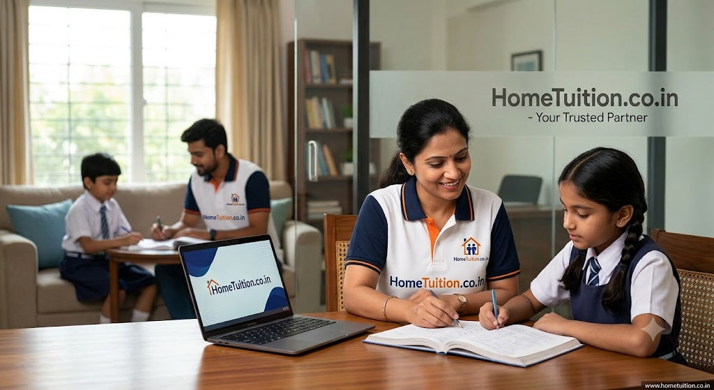 Verified home tuition tutors conducting personalized learning session - HomeTuition.co.in